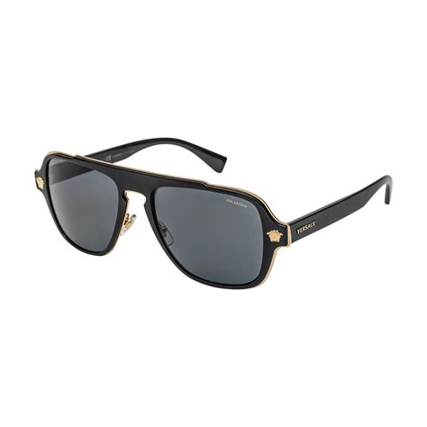 versace black polarized sunglasses